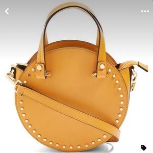 Topshop Yellow Studded Crossbody Purse